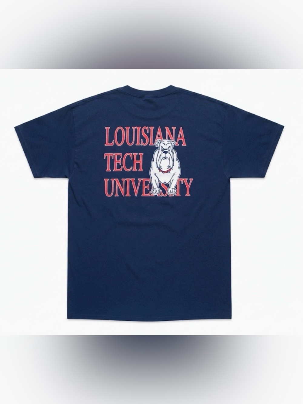 Vintage Louisiana Tech Bulldogs T-Shirt Mens XL Navy Blue College Tee
